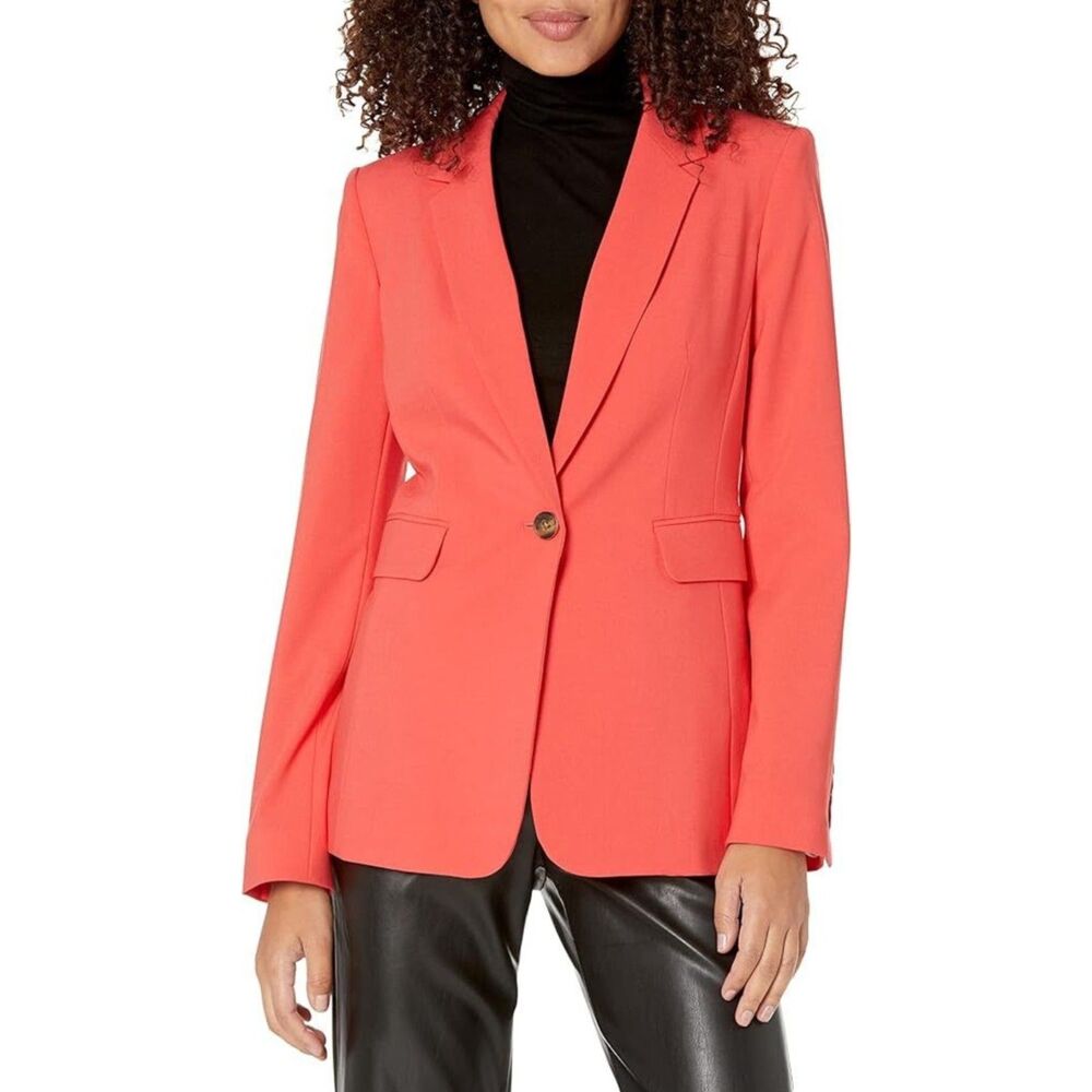 DKNY Women's Pockets Casual Long Sleeve Jacket, 12
